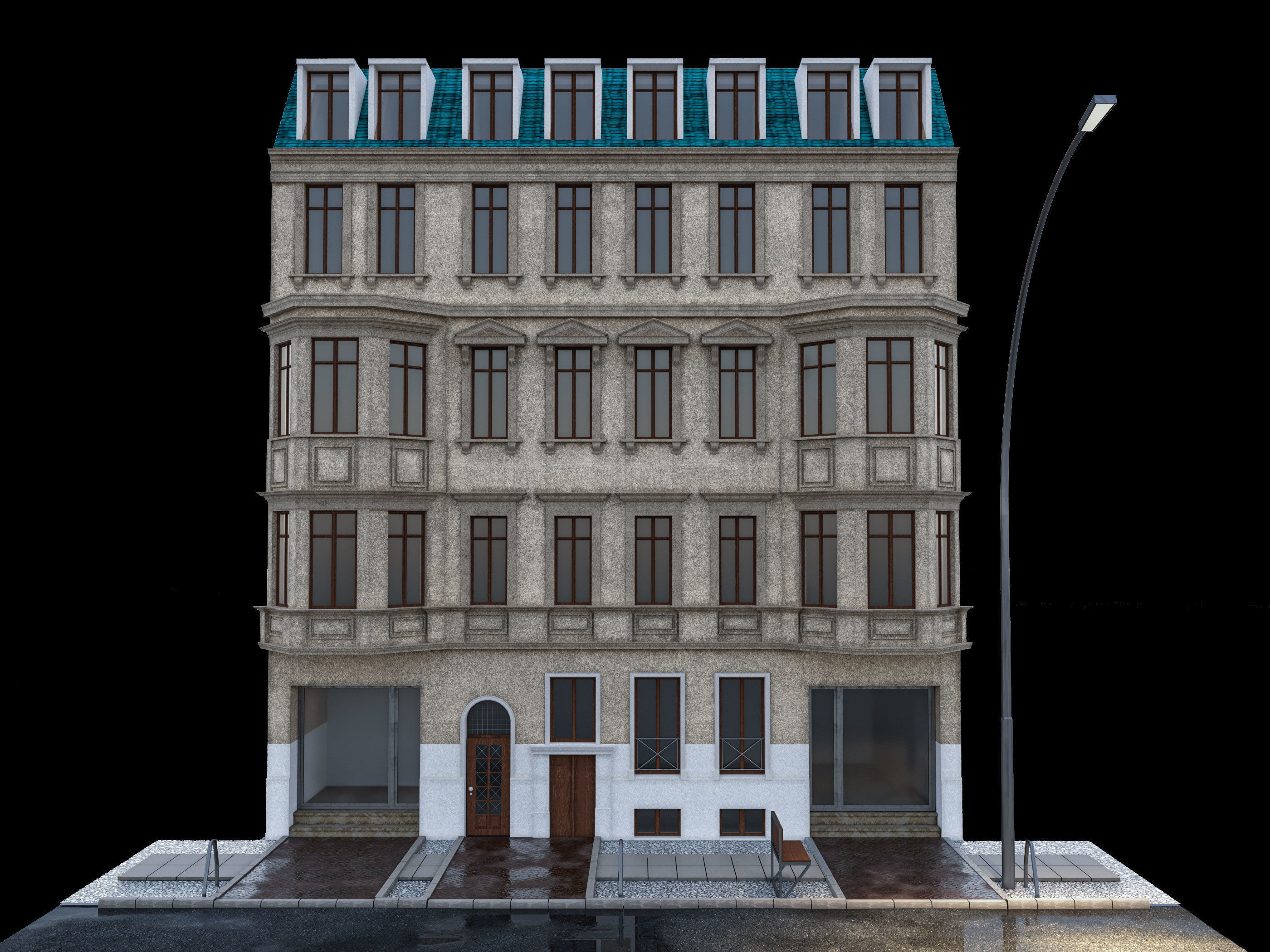 Berlin street building NO104 3D model_5