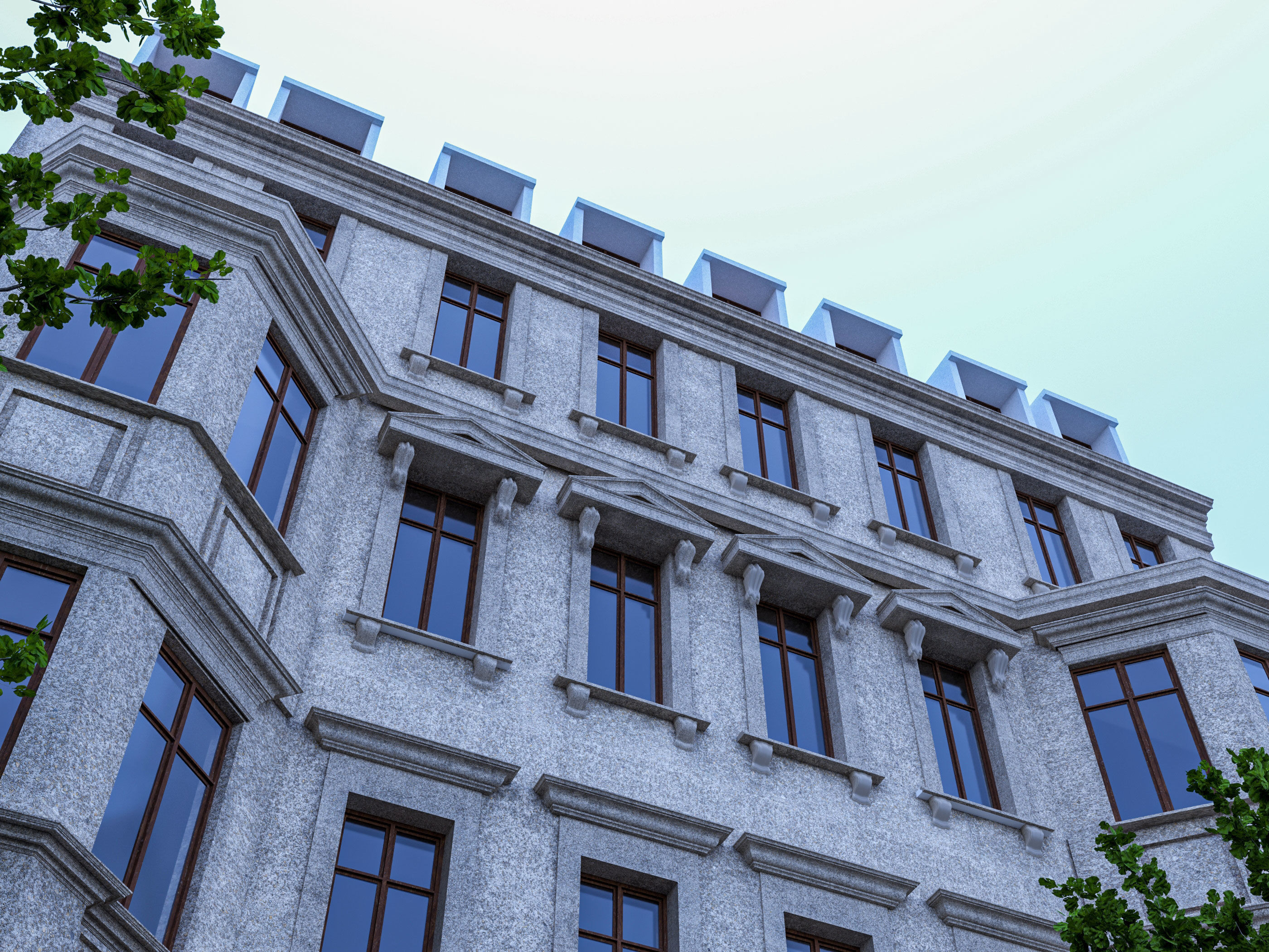 Berlin street building NO104 3D model_2
