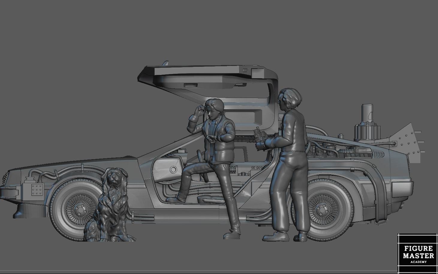 MARTY MCFLY DOC EMIT BROWN BACK TO THE FUTURE FIGURINE MINIATURE 3D print model_7