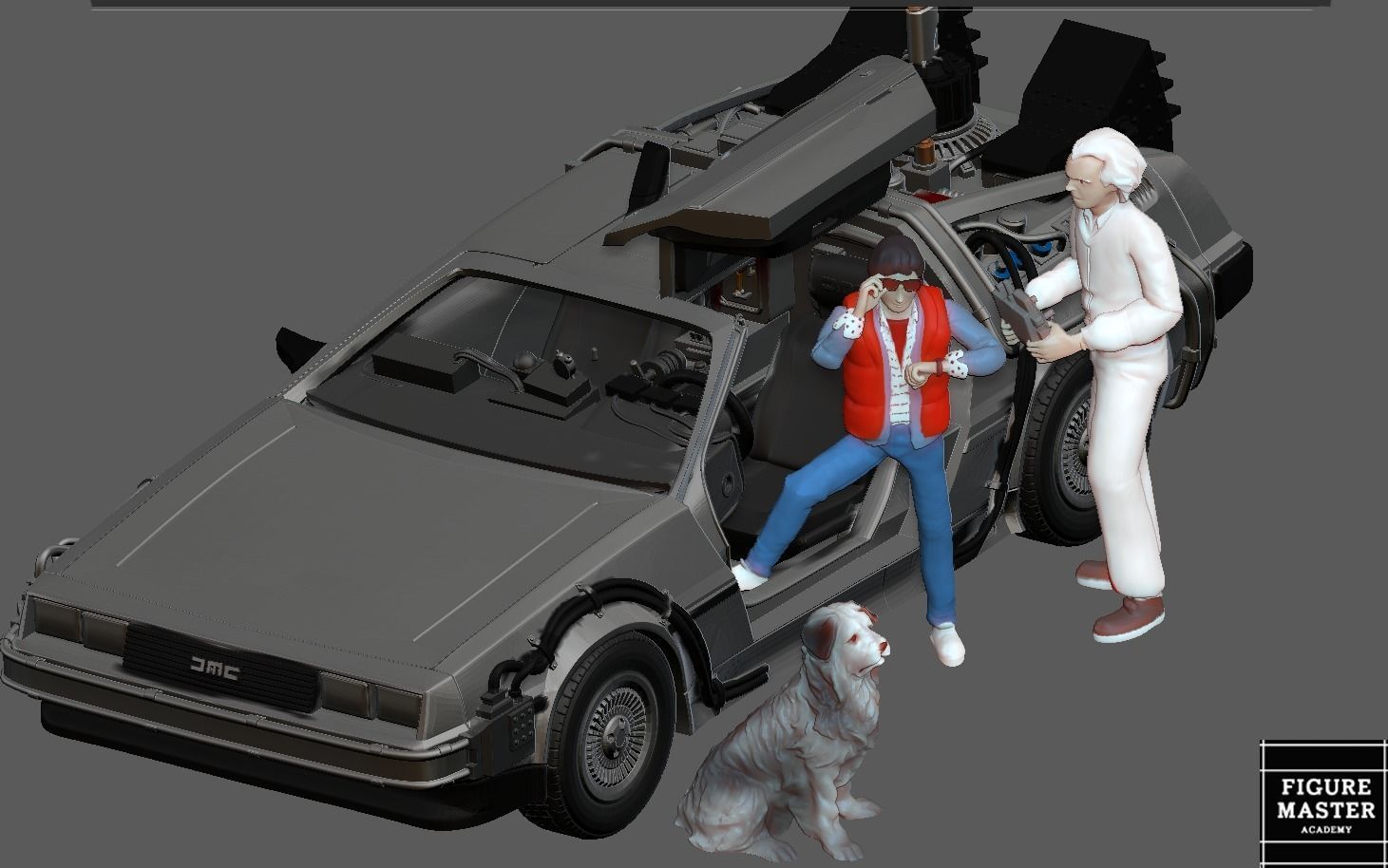 MARTY MCFLY DOC EMIT BROWN BACK TO THE FUTURE FIGURINE MINIATURE 3D print model_5