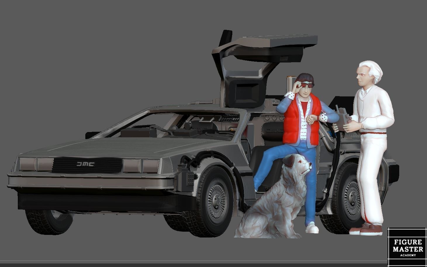 MARTY MCFLY DOC EMIT BROWN BACK TO THE FUTURE FIGURINE MINIATURE 3D print model_1