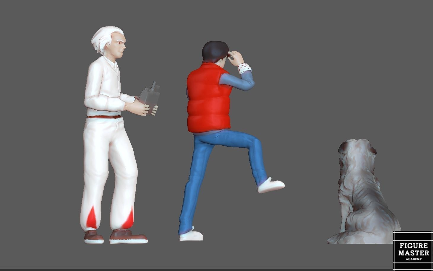 MARTY MCFLY DOC EMIT BROWN BACK TO THE FUTURE FIGURINE MINIATURE 3D print model_4