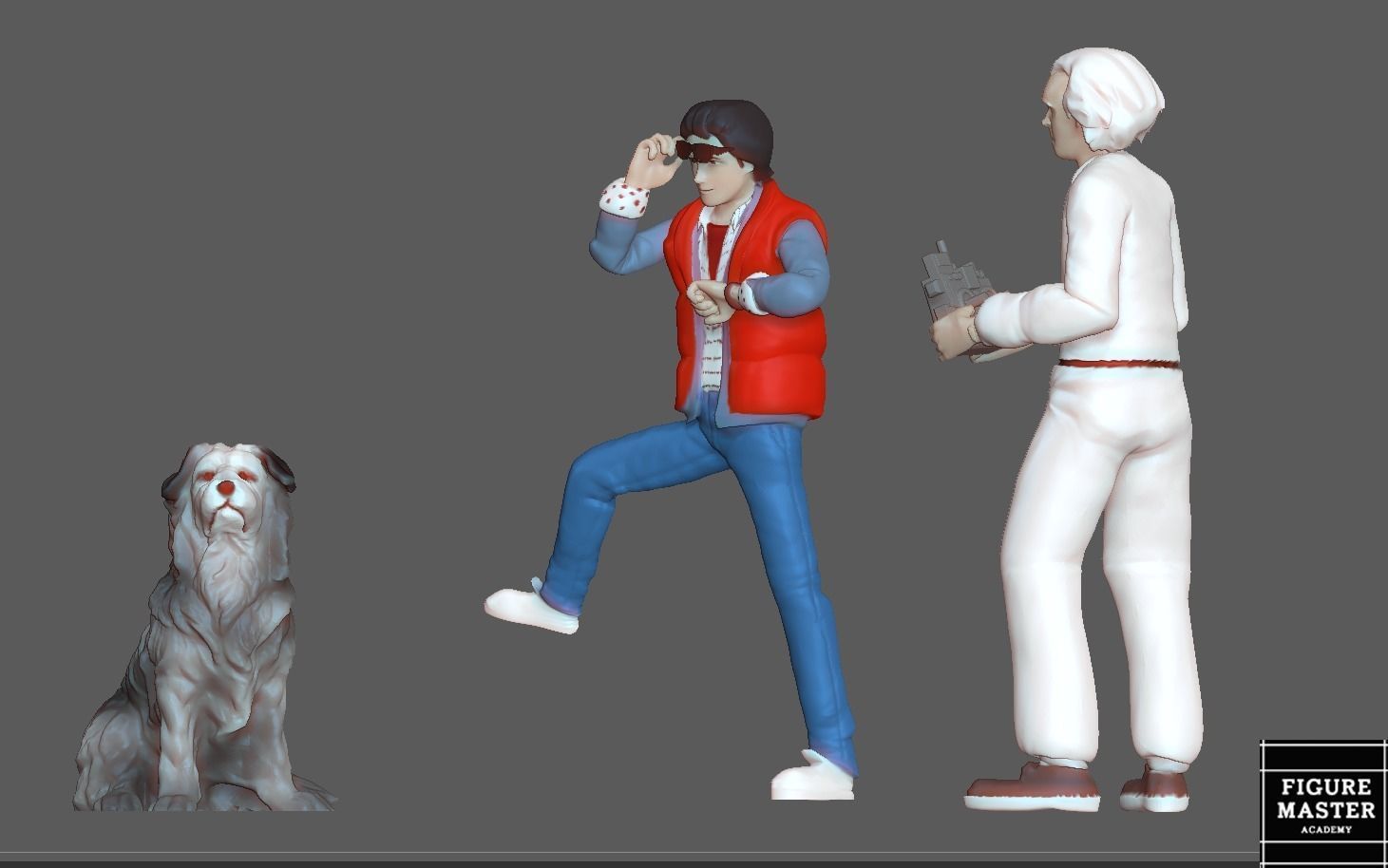 MARTY MCFLY DOC EMIT BROWN BACK TO THE FUTURE FIGURINE MINIATURE 3D print model_3