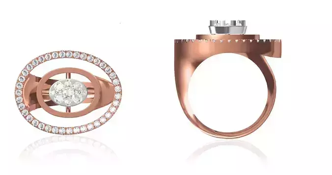 Women Wedding Engagement Ring STL FBX JCD Details