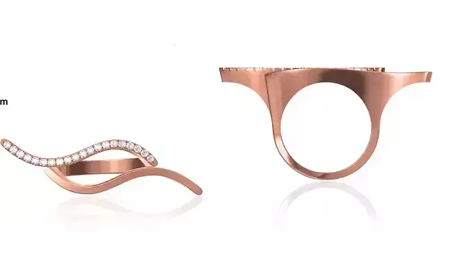 Women Wedding Engagement Ring STL OBJ FBX JCD Details