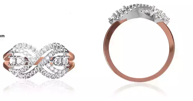 Women Wedding Engagement Ring STL FBX JCD Details