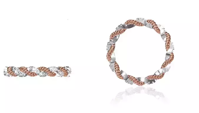 Women Wedding Engagement Ring STL OBJ FBX JCD Details