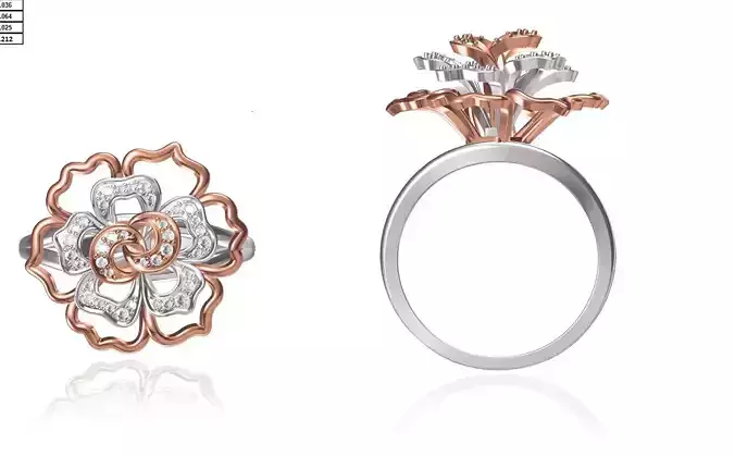 Women Wedding Engagement Ring STL FBX JCD Details