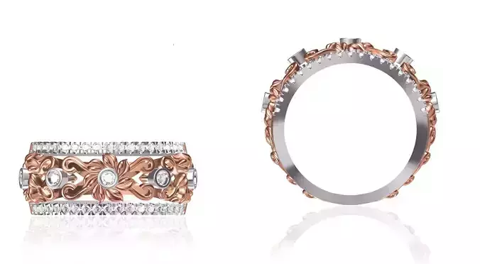 Women Wedding Engagement Ring STL FBX JCD Details