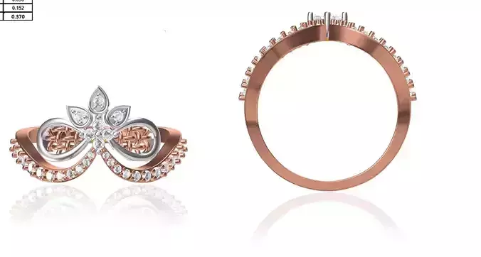 Women Wedding Engagement Ring STL FBX JCD Details