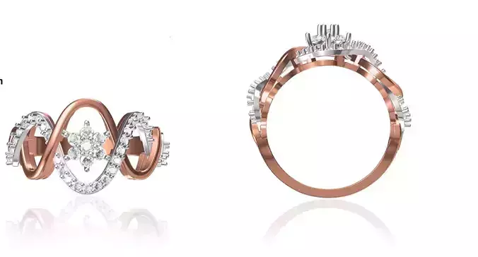 Women Wedding Engagement Ring STL FBX JCD Details