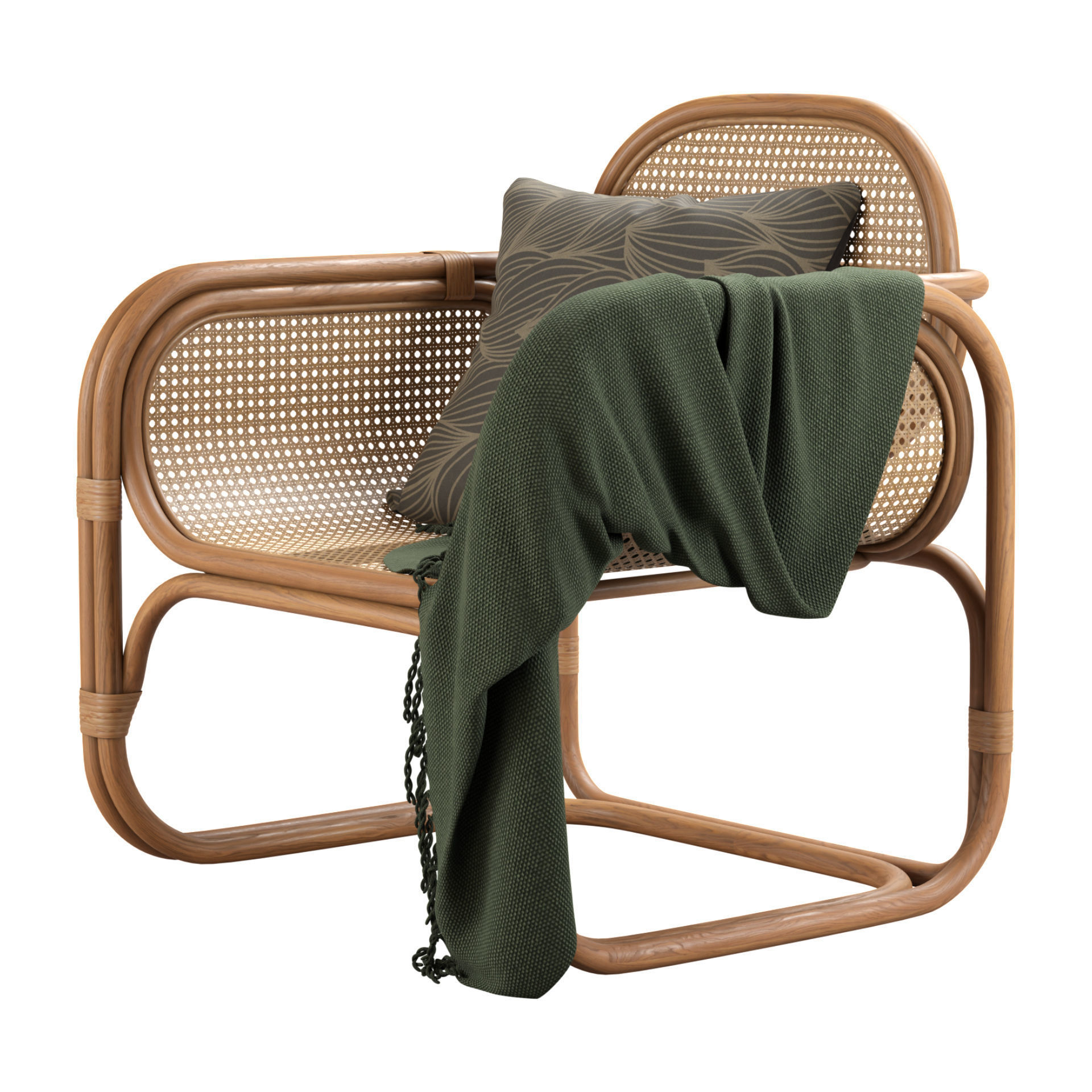 Marte Lounge Chair 3D model_7