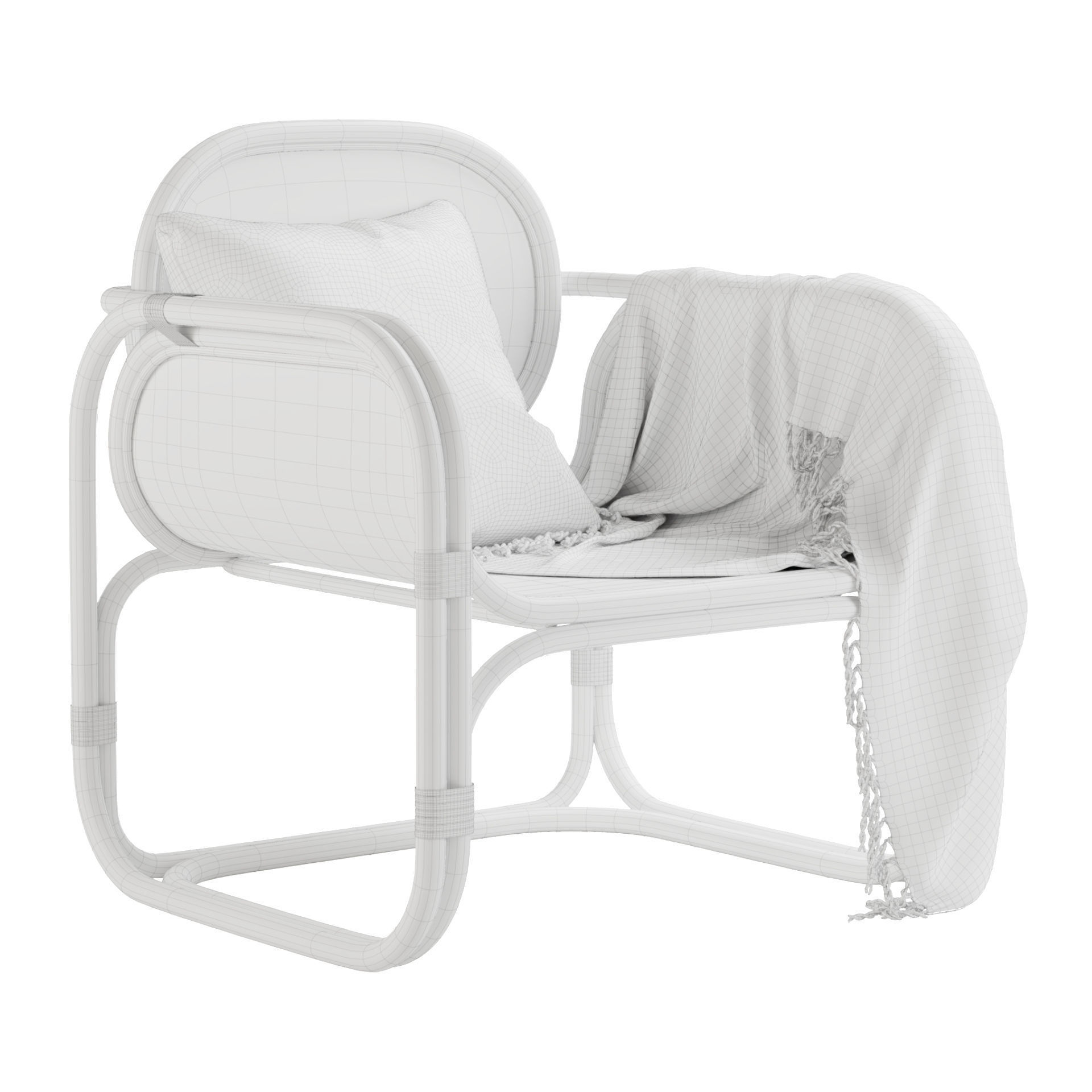 Marte Lounge Chair 3D model_10