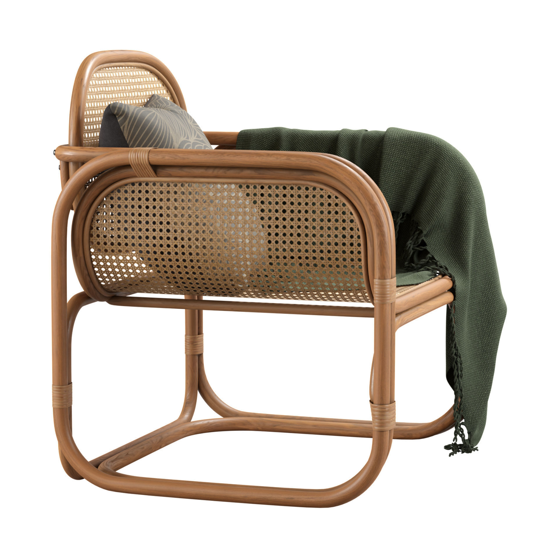 Marte Lounge Chair 3D model_3