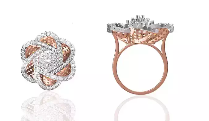 Women Wedding Engagement Ring STL FBX JCD Details