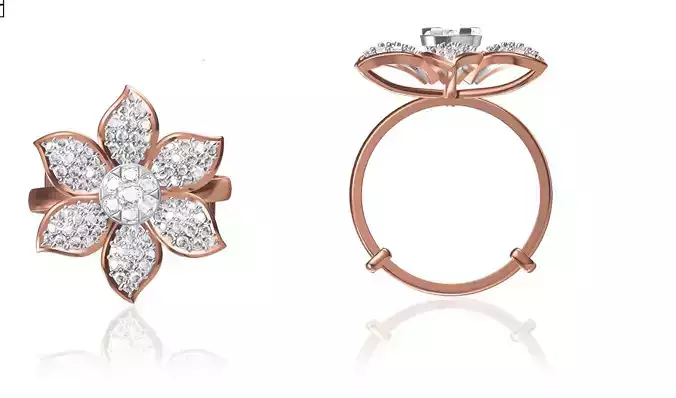 Women Wedding Engagement Ring STL FBX JCD Details