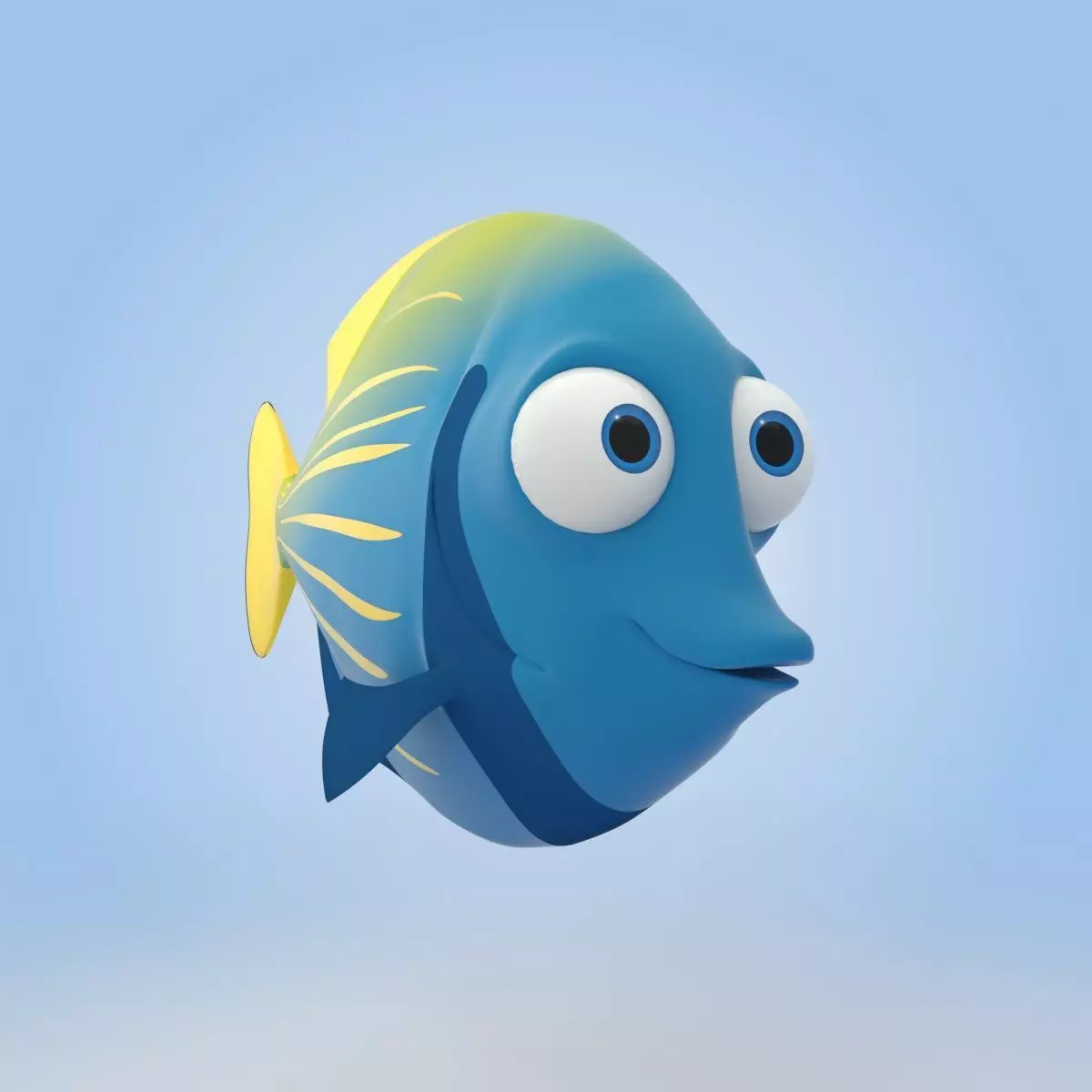 Emperor Angelfish 3D model_0