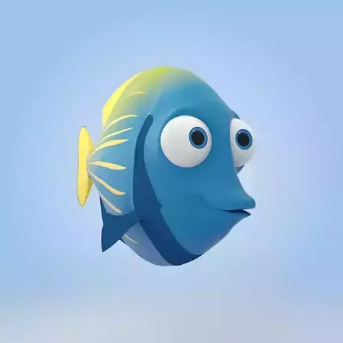 Emperor Angelfish 3D model