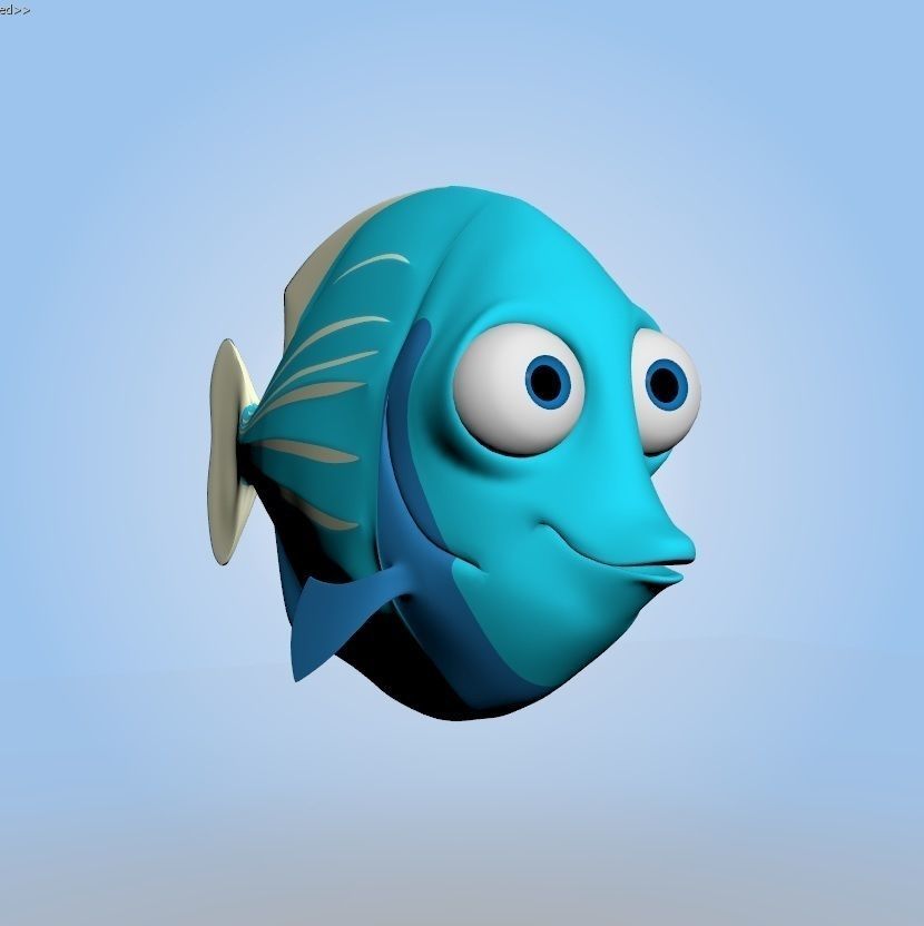 Emperor Angelfish 3D model_6