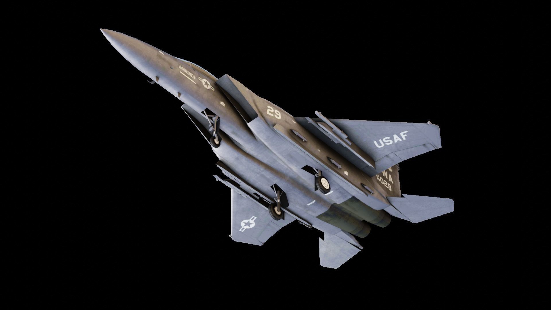 McDonnell Douglas F-15 Eagle Low-poly 3D model_6