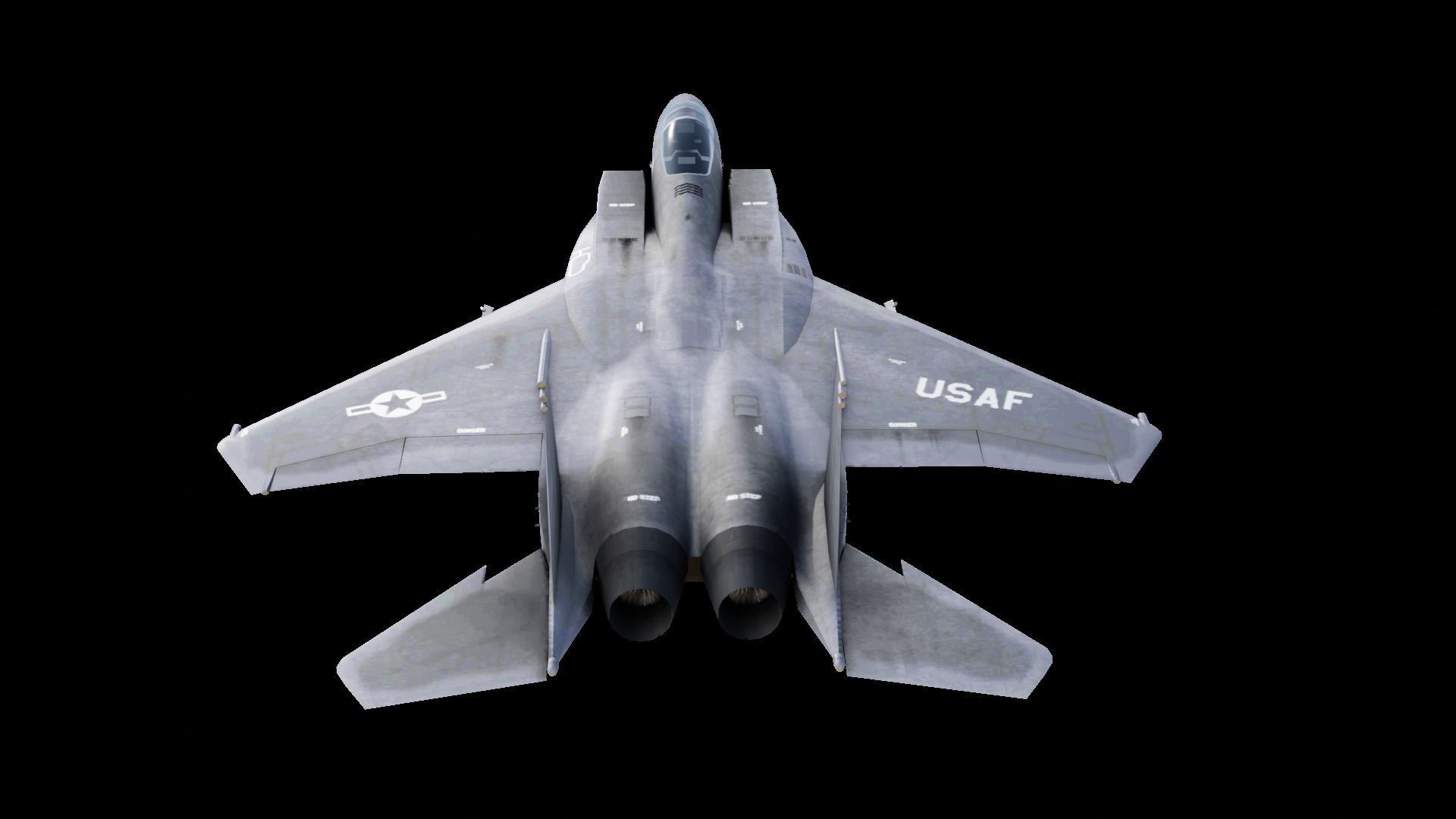 McDonnell Douglas F-15 Eagle Low-poly 3D model_2