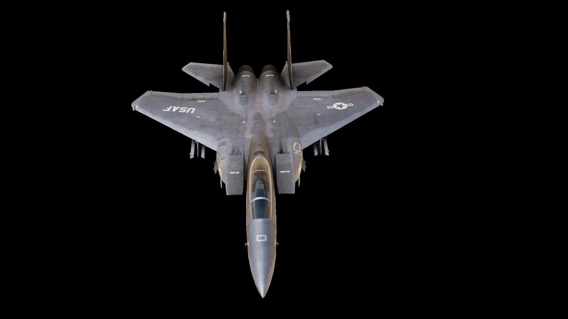 McDonnell Douglas F-15 Eagle Low-poly 3D model_3