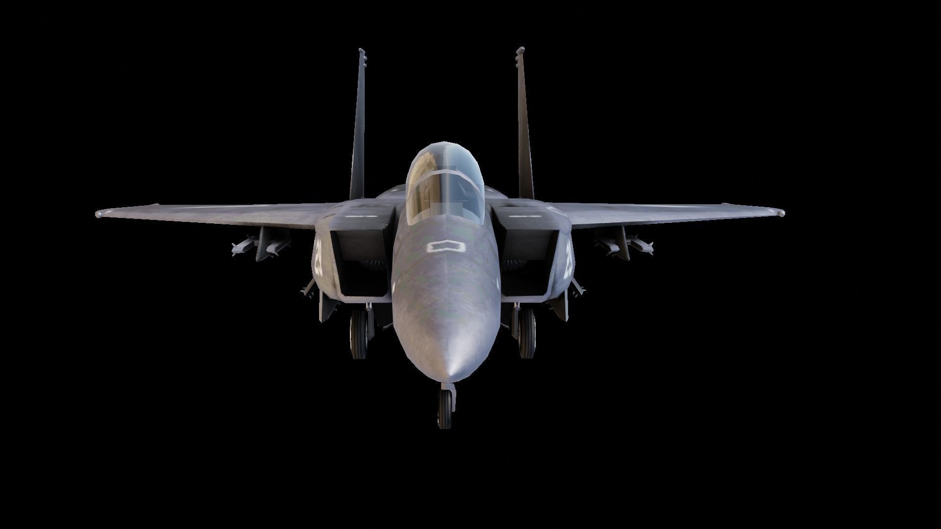 McDonnell Douglas F-15 Eagle Low-poly 3D model_9