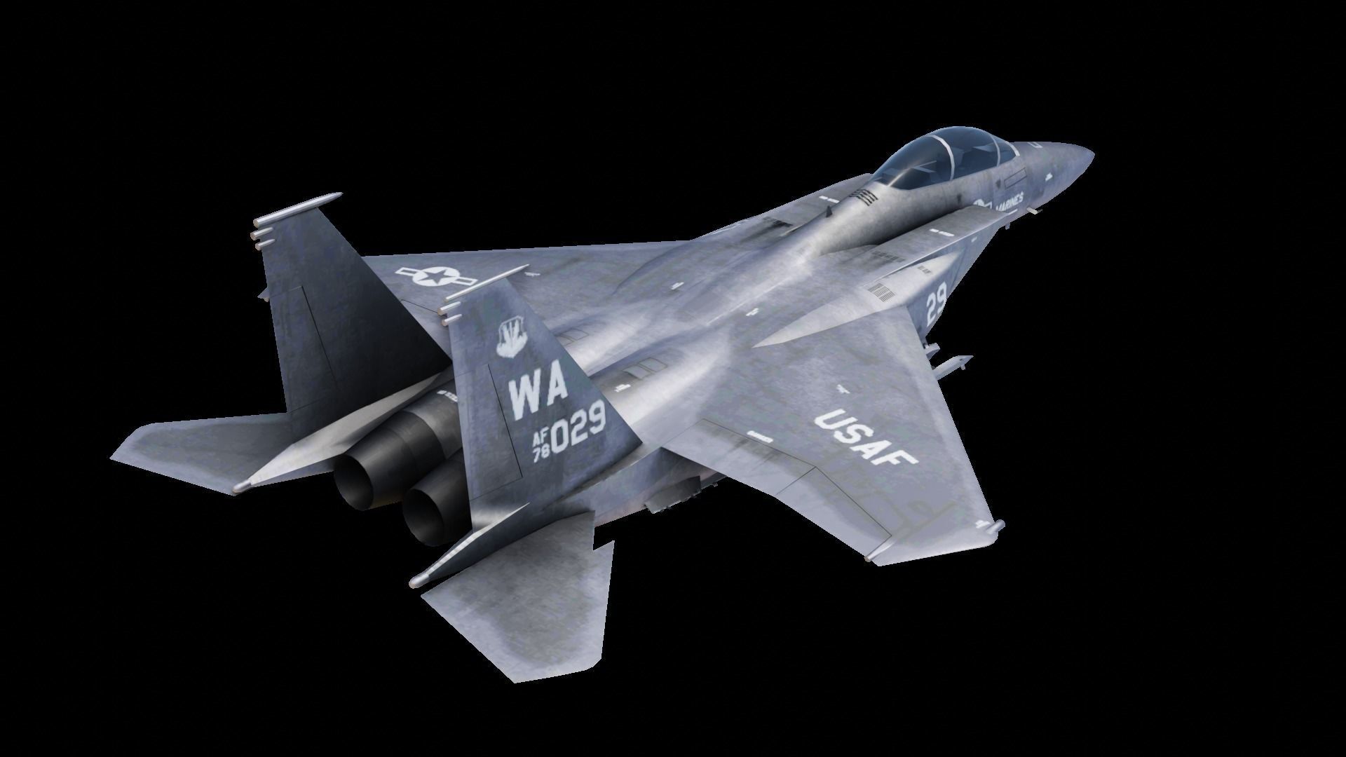 McDonnell Douglas F-15 Eagle Low-poly 3D model_1