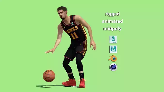 3D Rigged Trae Young Atlanta Hawks NBA