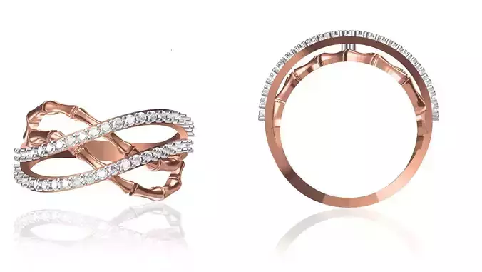 Women Wedding Engagement Ring STL OBJ FBX JCD Details