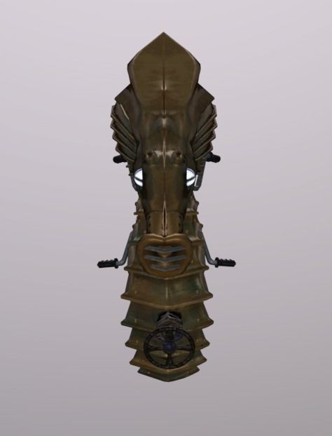 SeaHorse Ride Low-poly 3D model_2