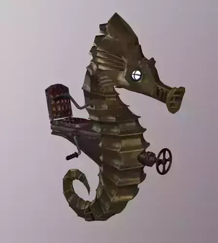 SeaHorse Ride Low-poly 3D model