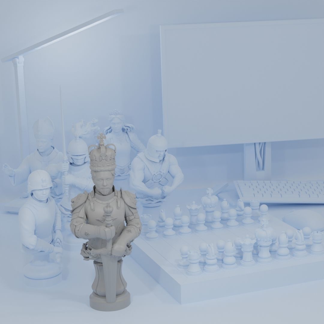 Chess King 3D print model_2