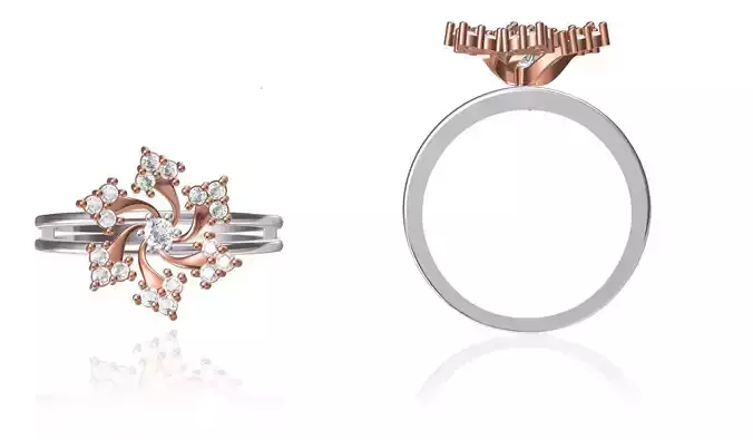 Women Wedding Engagement Ring STL FBX JCD Details