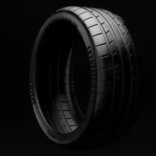 Sport Car Tyre 3d Model