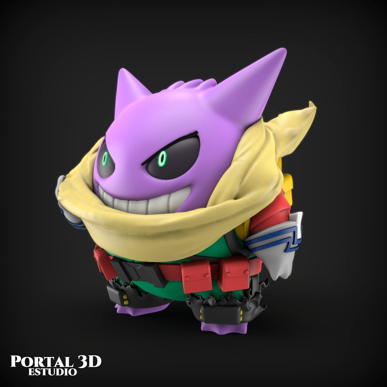 GENGAR MIDORIYA 3D print model_3