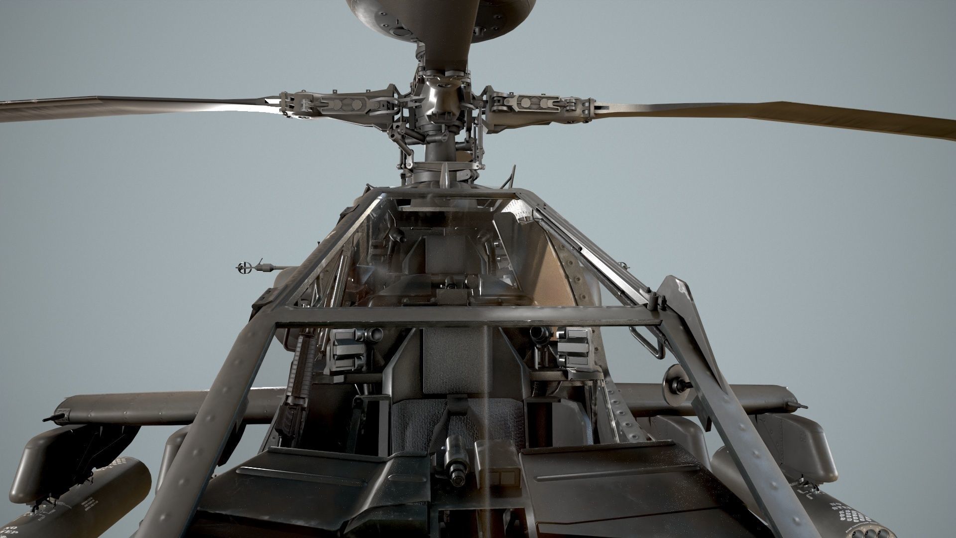 Apache AH-64D US Army Static Low-poly 3D model_16