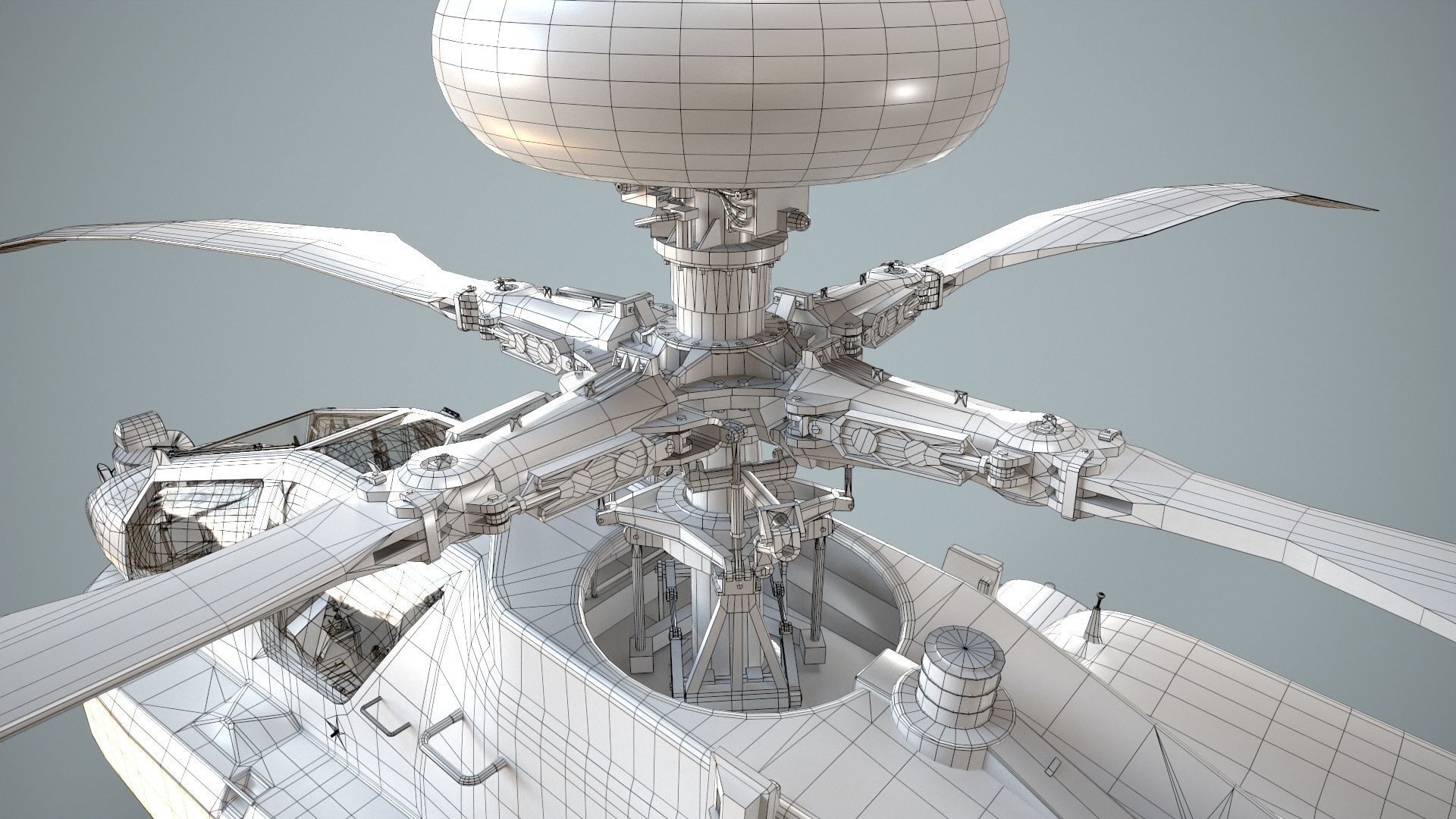 Apache AH-64D US Army Static Low-poly 3D model_24