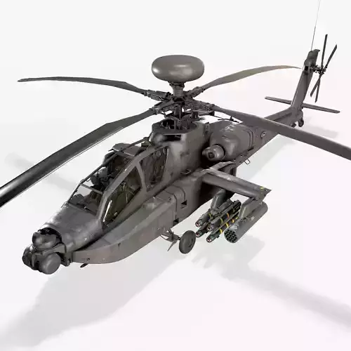 Apache AH-64D US Army Static Low-poly 3D model