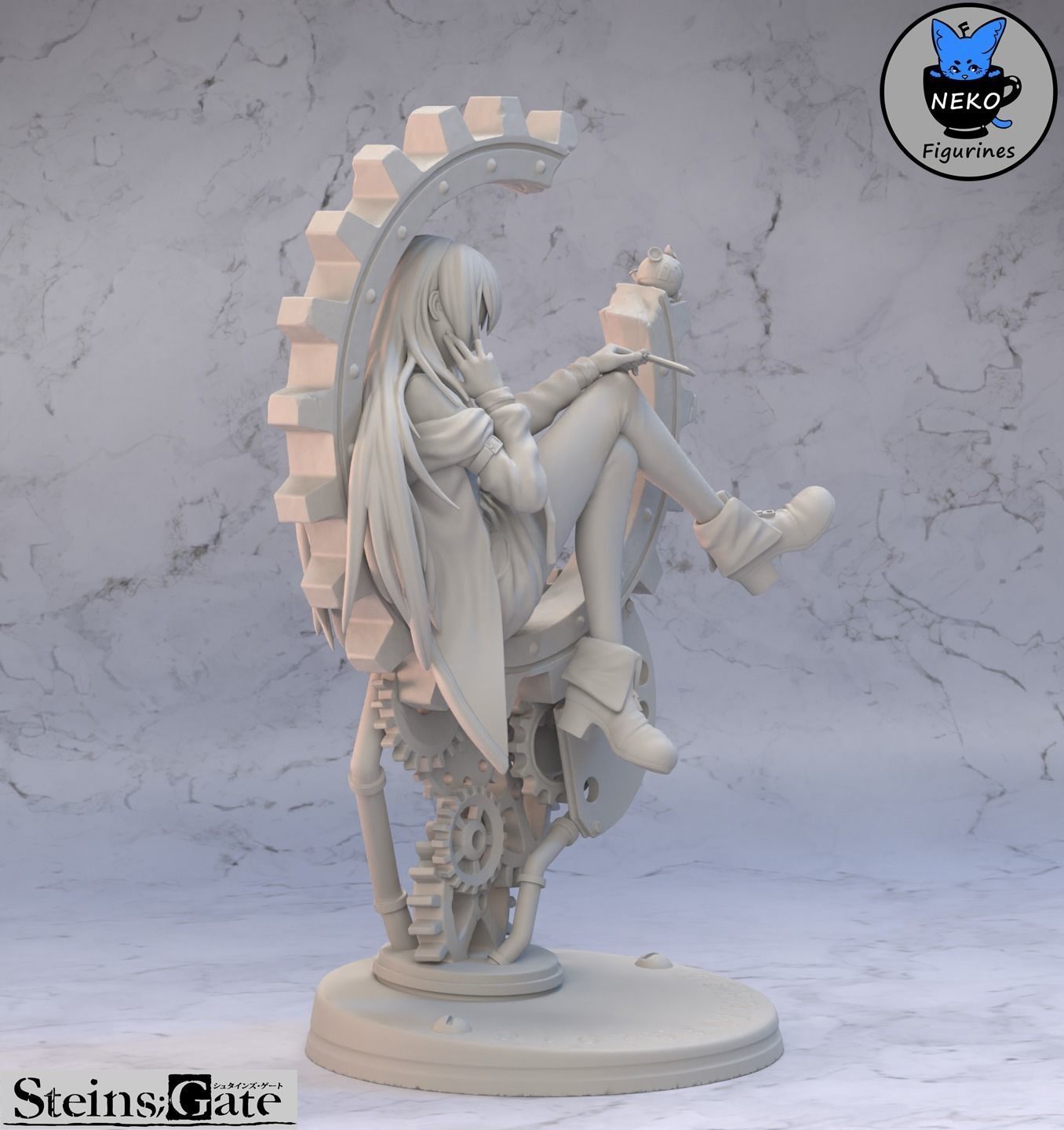 Kurisu Makise - Steins-Gate Anime Figurine STL 3D print model_23