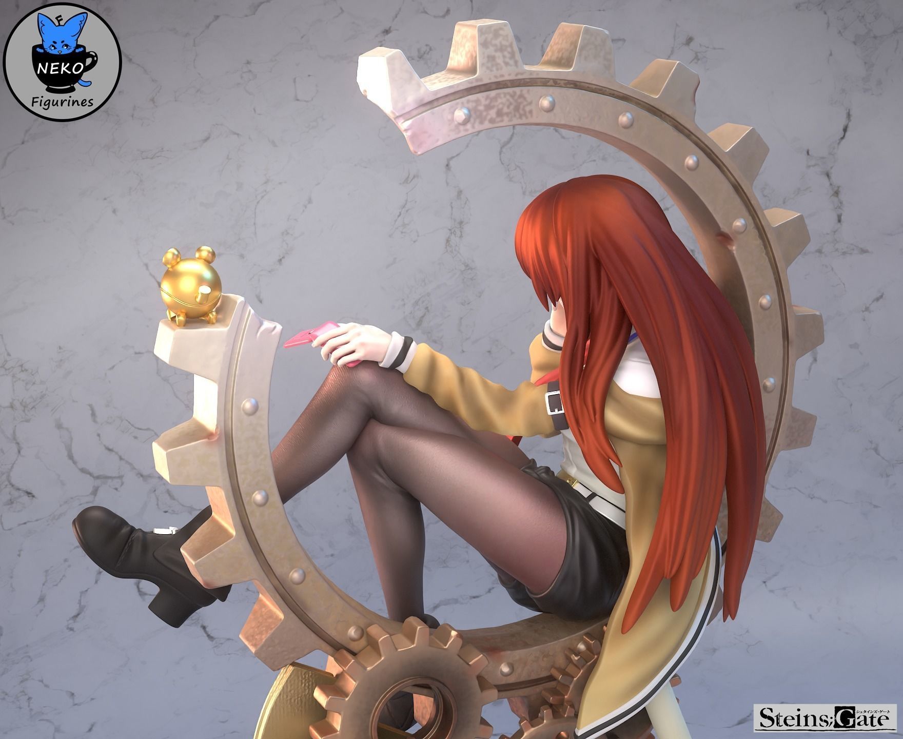 Kurisu Makise - Steins-Gate Anime Figurine STL 3D print model_12