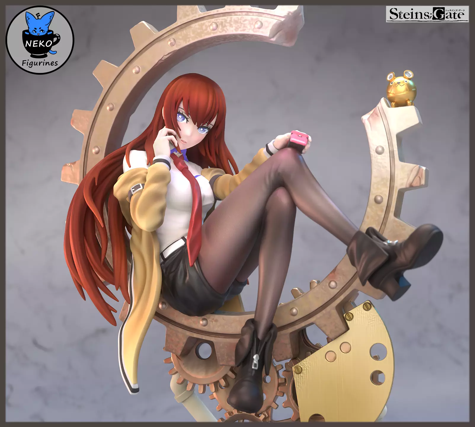 Kurisu Makise - Steins-Gate Anime Figurine STL 3D print model_0