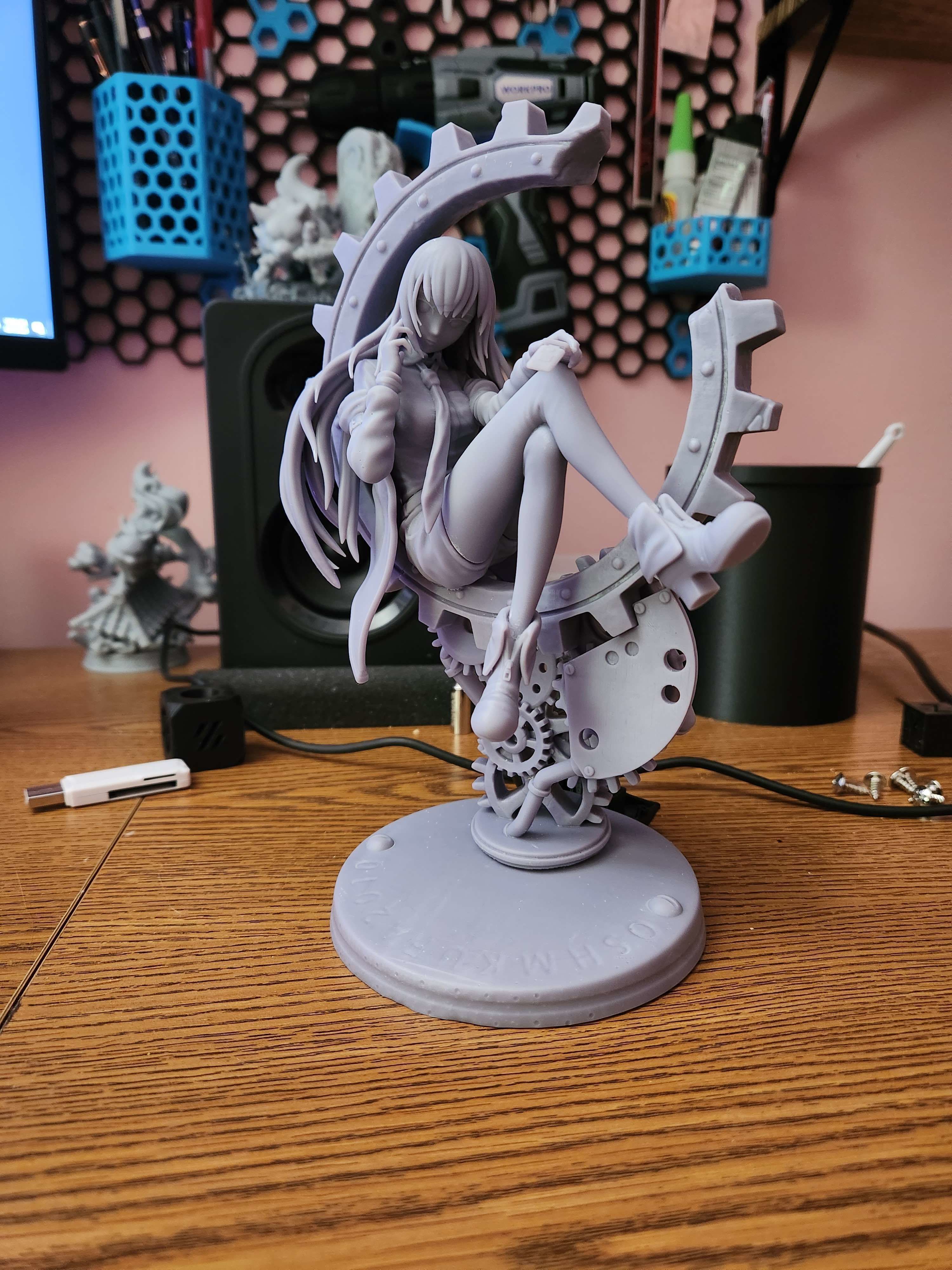 Kurisu Makise - Steins-Gate Anime Figurine STL 3D print model_5