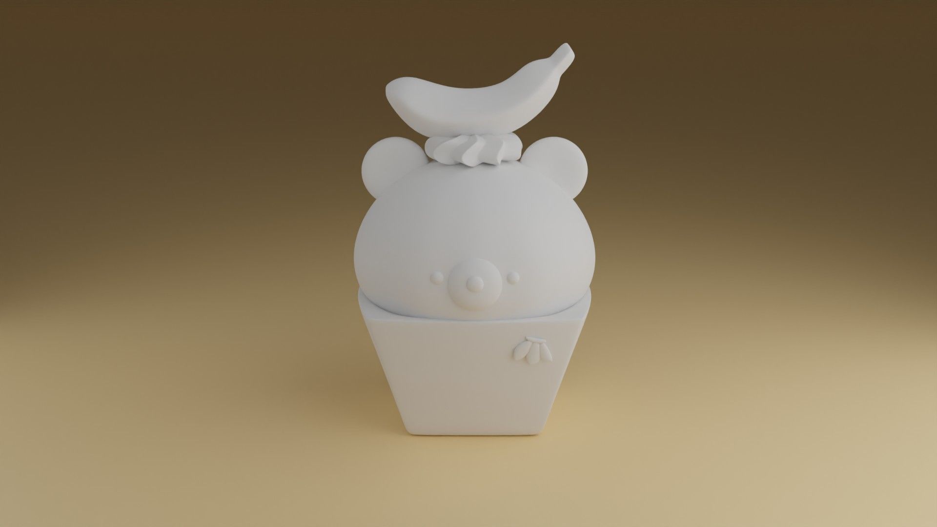 cute bear 3D print model_1
