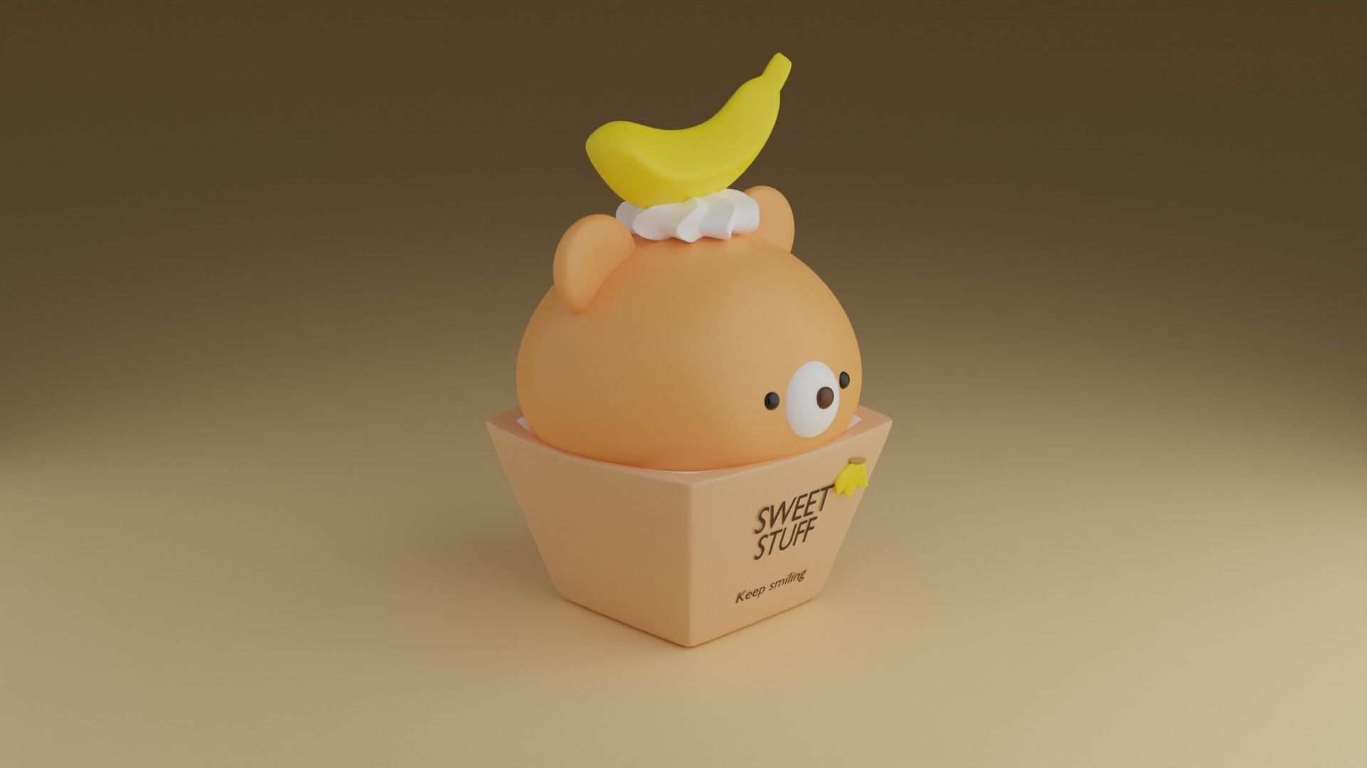 cute bear 3D print model_5