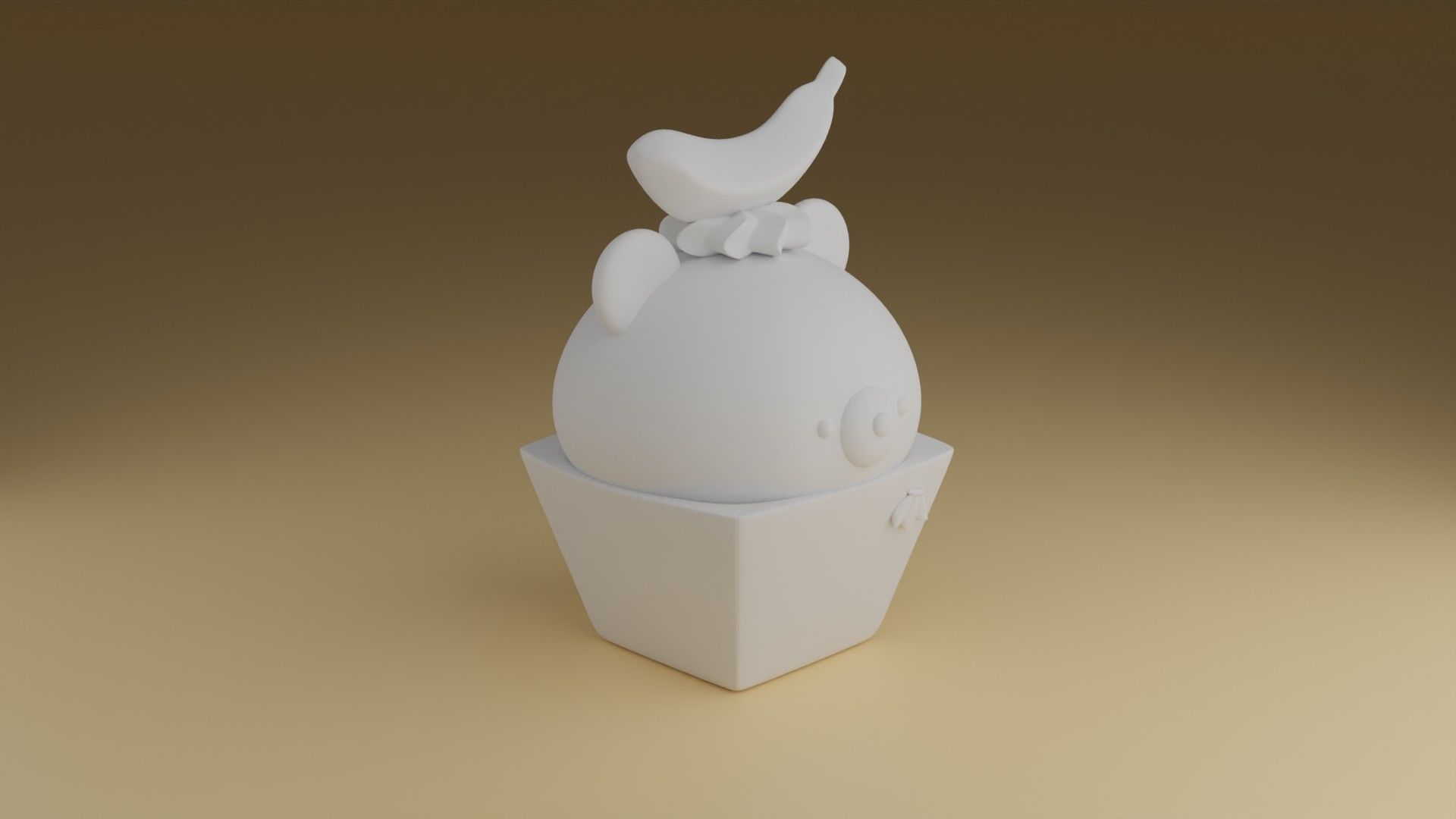 cute bear 3D print model_2
