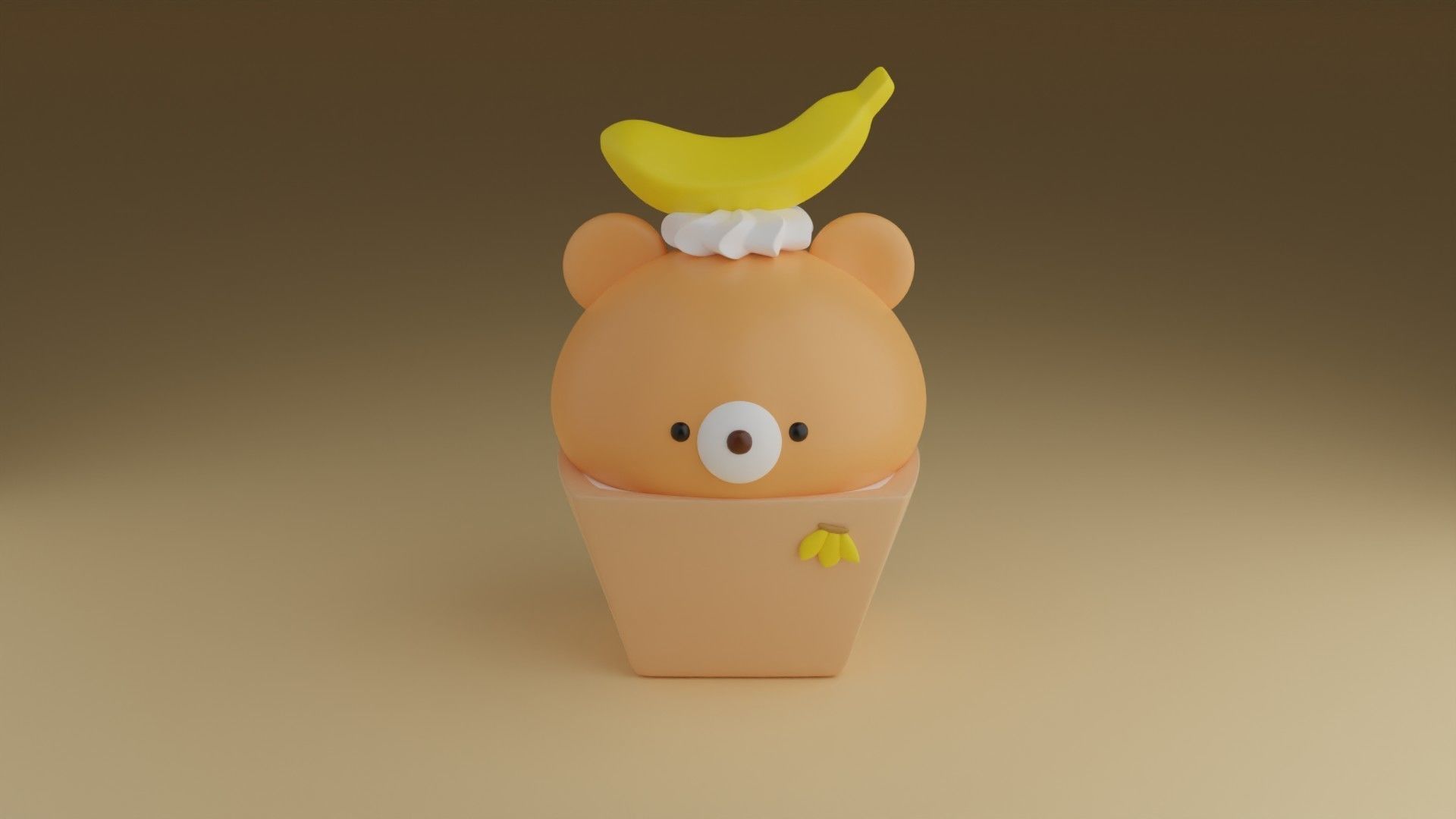 cute bear 3D print model_12