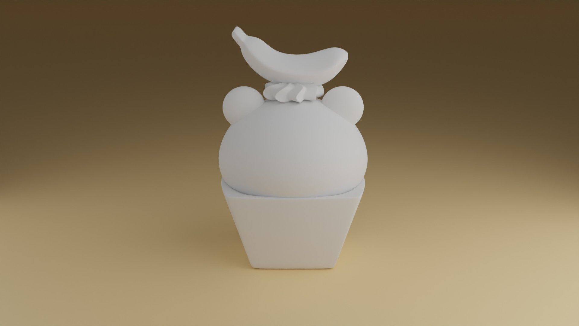 cute bear 3D print model_3