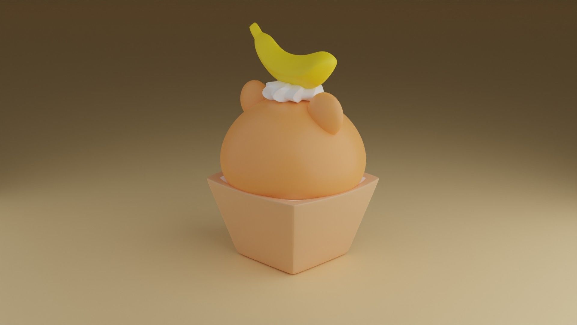 cute bear 3D print model_7