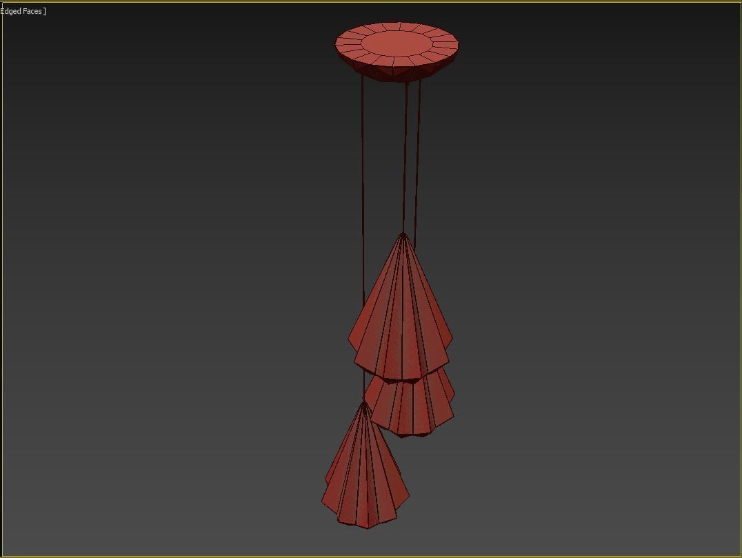Hatton Three 3-Light pendant 3D model_4